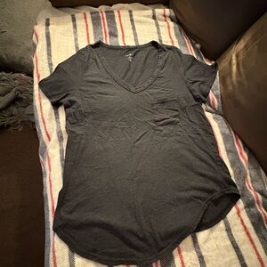 Just Be Dark Grey Short Sleeve Relaxed T-Shirt size L